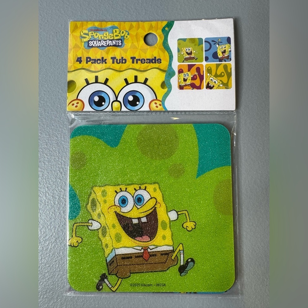 SpongeBob SquarePants Bright Yellow & Green Tub Tread - 4 Pack groovy bright